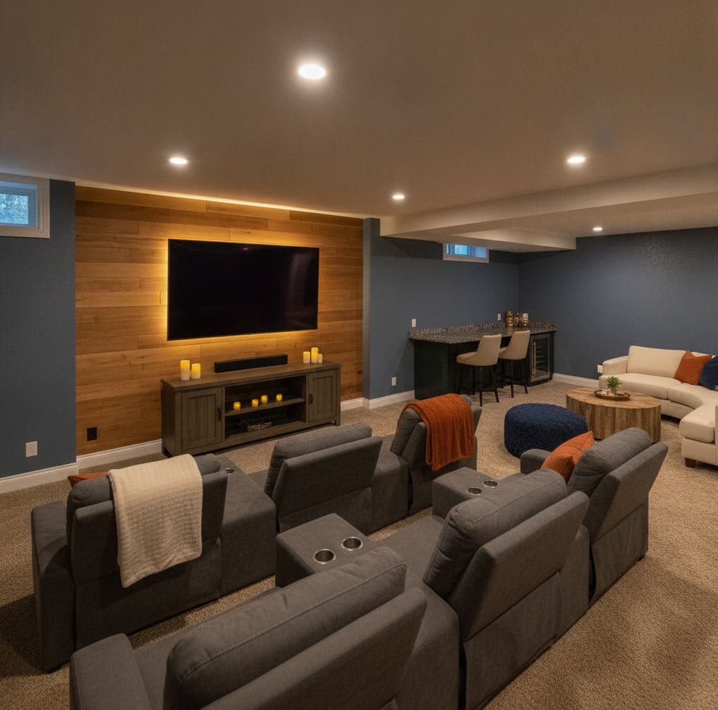 Hallway lighting and storage installation
